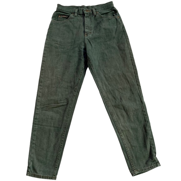 Vintage Lee Riders Overdyed High Waisted Jeans 8 Pet Mom Relaxed Leg Dark Teal - Picture 2 of 8